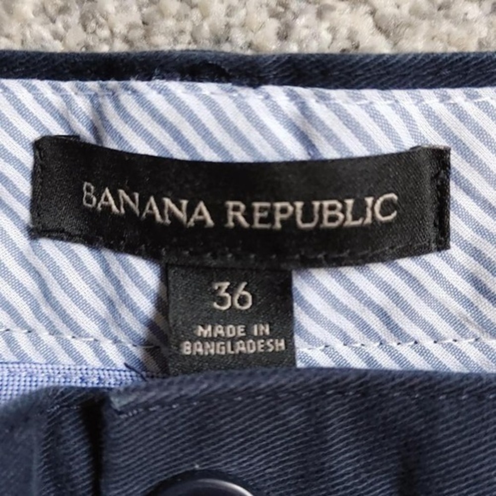Banana Republic Navy Blue Men's Chino Shorts size 36 Preppy Casual Golf 10"